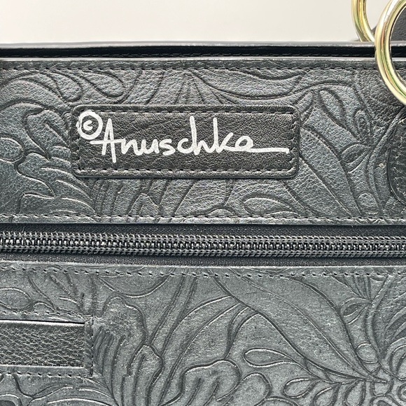 Anuschka Tooled Leather Crossbody Bag Adjustable Strap Cleopatra's Leopard Tote - Picture 5 of 15